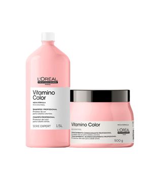 Kit L'Oréal Pro Serie Exp Vitamino Color – Sh 1500 ml e Másc