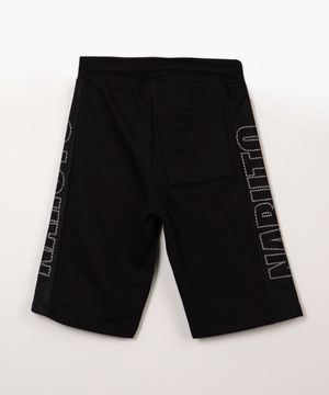 bermuda infantil de moletom naruto preto