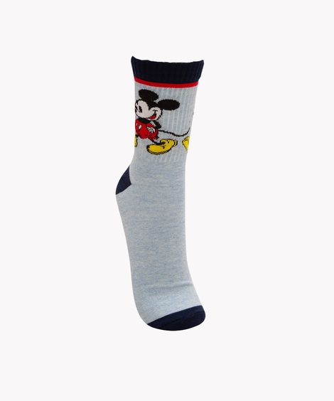 meia cano alto mickey mouse azul