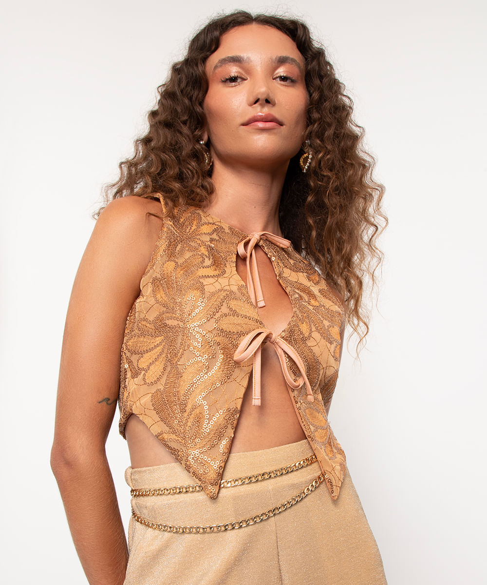 Bolero dourado, da C&A