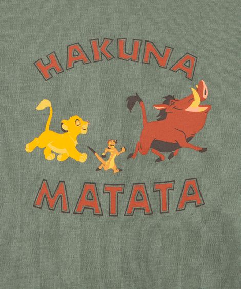 body infantil manga curta hakuna matata verde