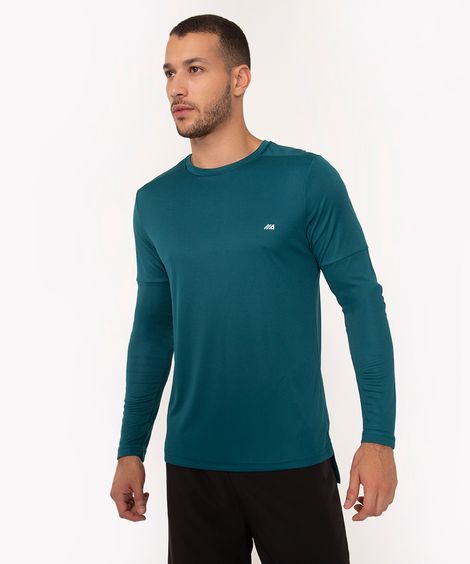 camiseta esportiva com proteção uv verde
