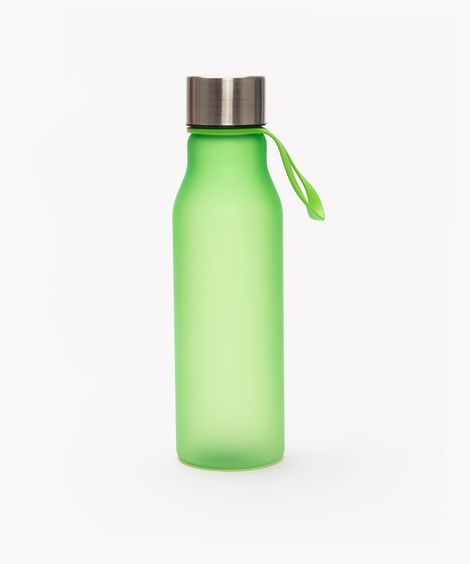 garrafa de plástico fosco verde