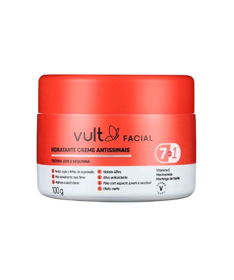 Hidratante Creme Facial Antissinais Vult 7 em 1 100g