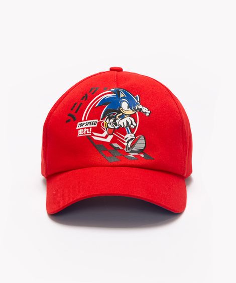 boné infantil aba curva sonic vermelho