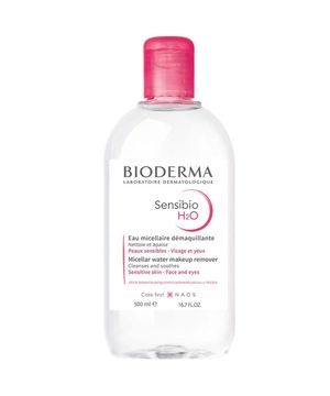 Bioderma Kit – Água Micelar Calmante 500ml + Água Micelar Bifásica para Olhos e Lábios 125ml