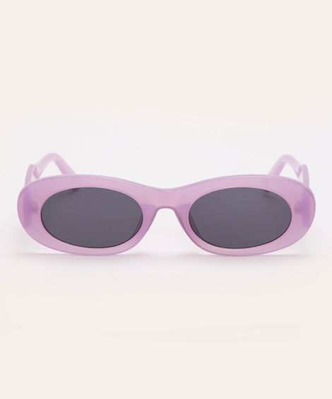 óculos de sol oval de acetato lilás