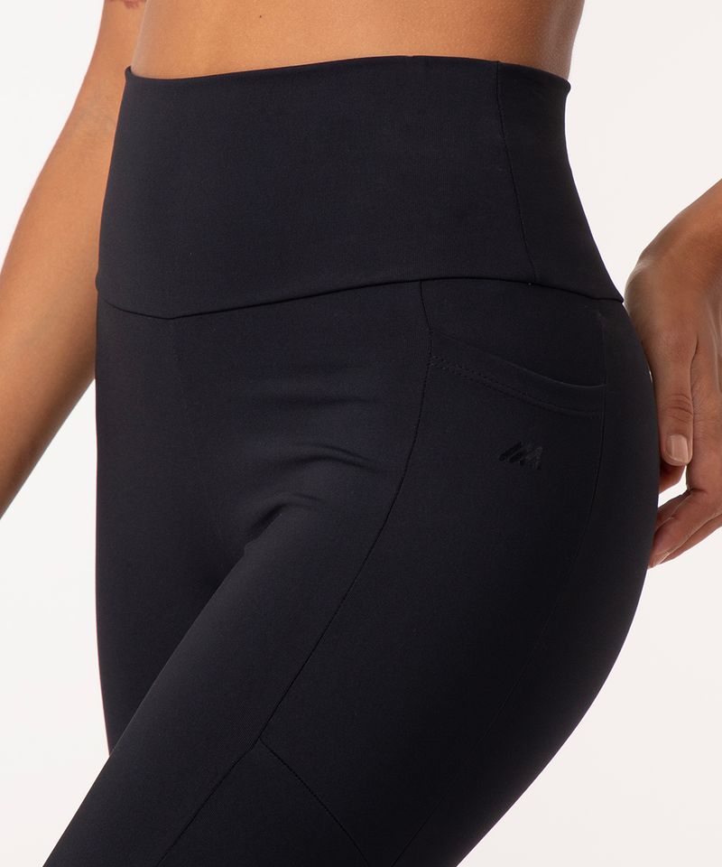 C&A calça legging cós elástico com bolso lateral esportiva ace preto 