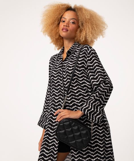 bolsa crossbody matelassê preto
