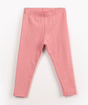 calça infantil legging básica  rose