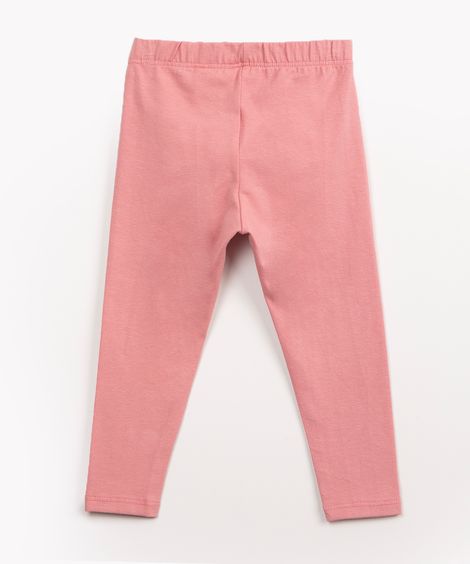 calça infantil legging básica  rose