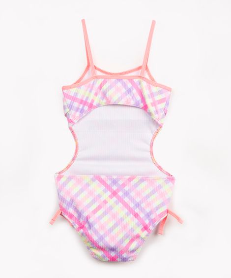 maio infantil vichy com babado multicor