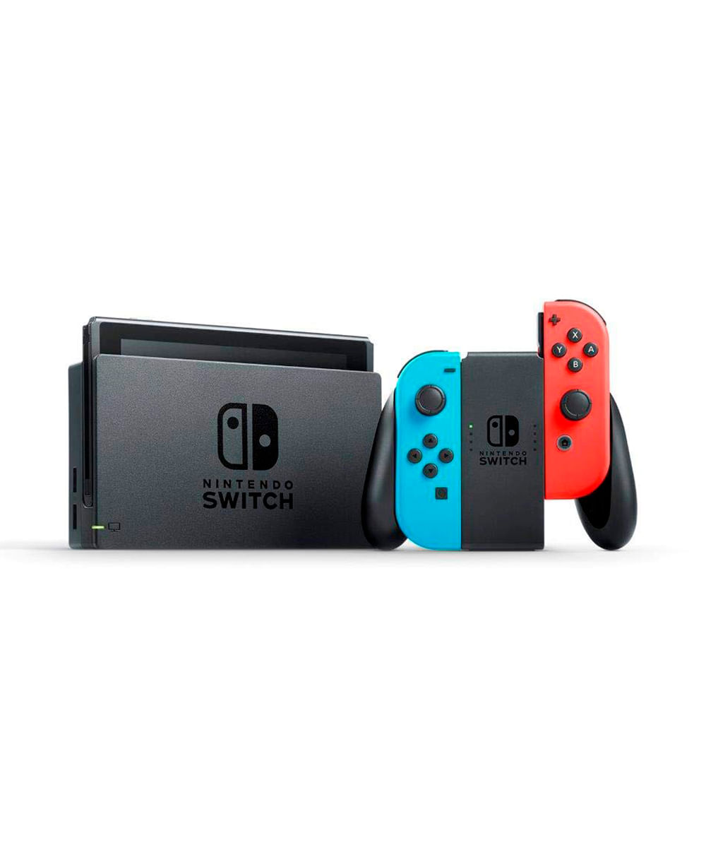 console nintendo switch com neon blue e neon red joy-con hac-001 e mario kart 8 deluxe  único é boa?
