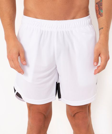 short recorte esportivo branco