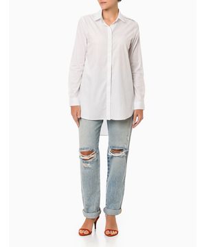 Camisa Manga Longa Termo Calvin Klein Jeans Branco