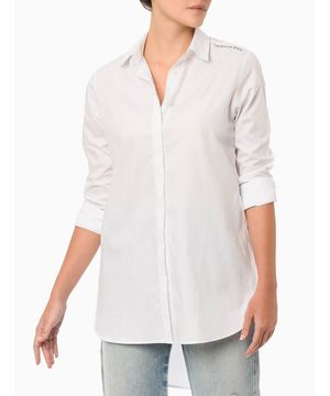 Camisa Manga Longa Termo Calvin Klein Jeans Branco