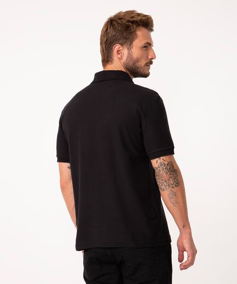 polo comfort básica de piquet - preto