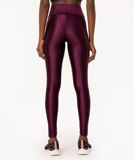 calça legging esportiva texturizada roxo médio