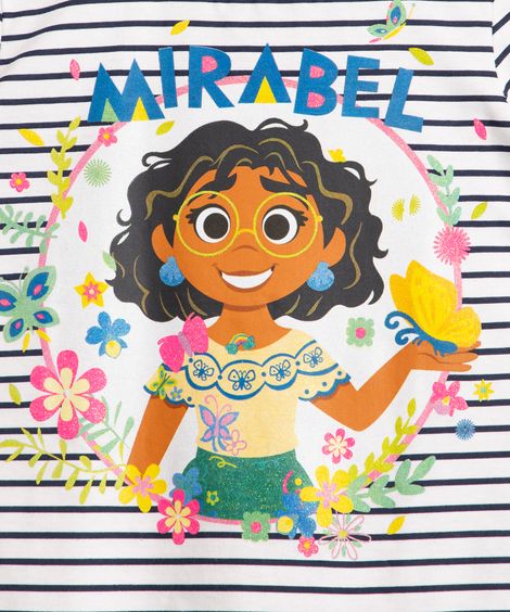 blusa infantil de algodão manga curta mirabel off white