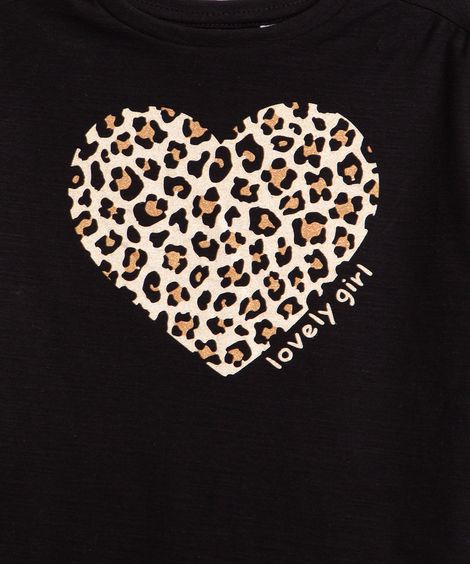 conjunto infantil de malha animal print preto