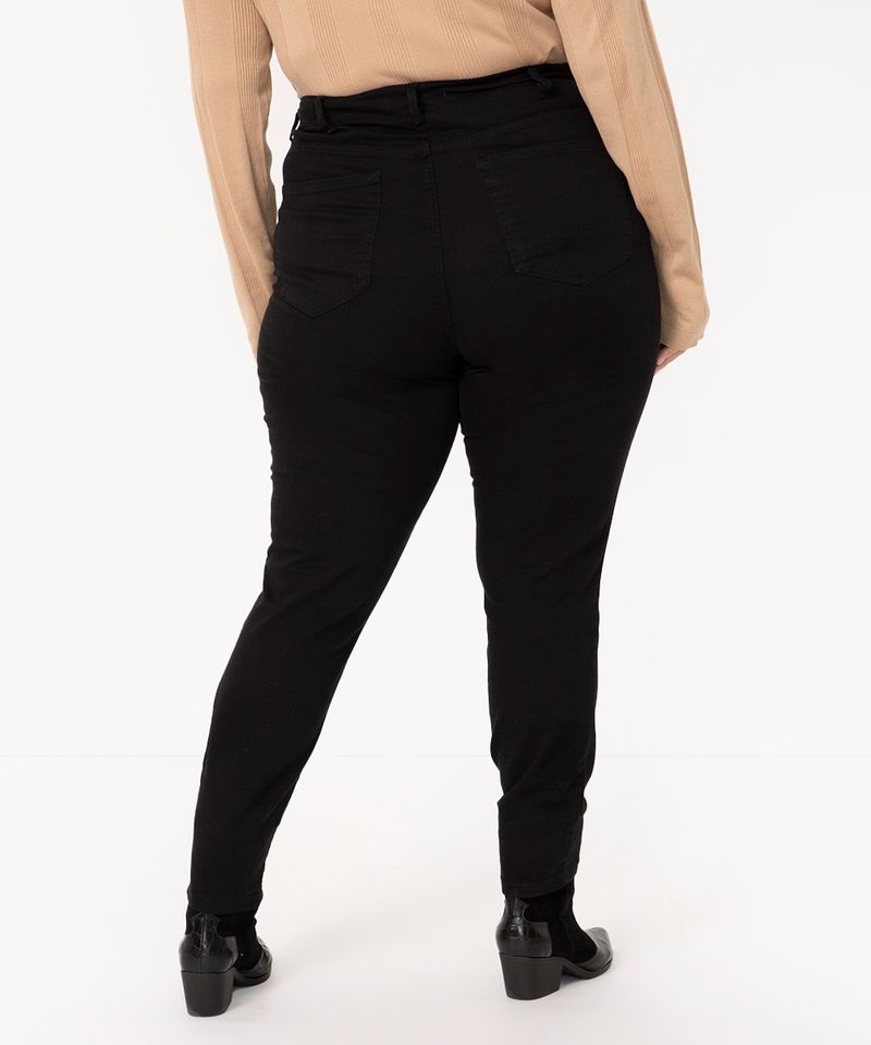 Calça Preta Skinny de Sarja