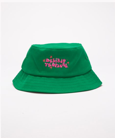 chapéu bucket bordado delírio tropical herbbbbie verde