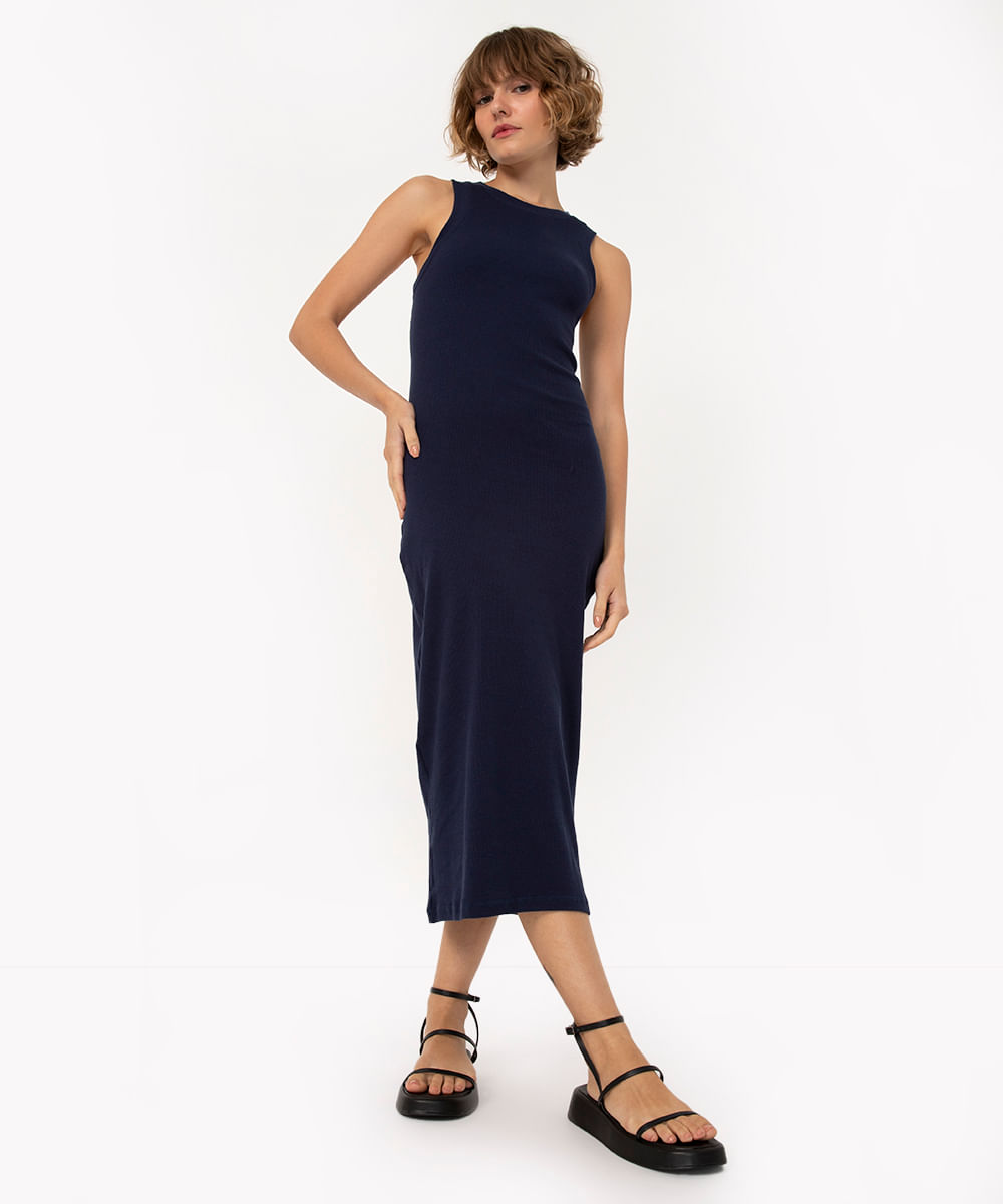 Vestido azul marinho, da C&A