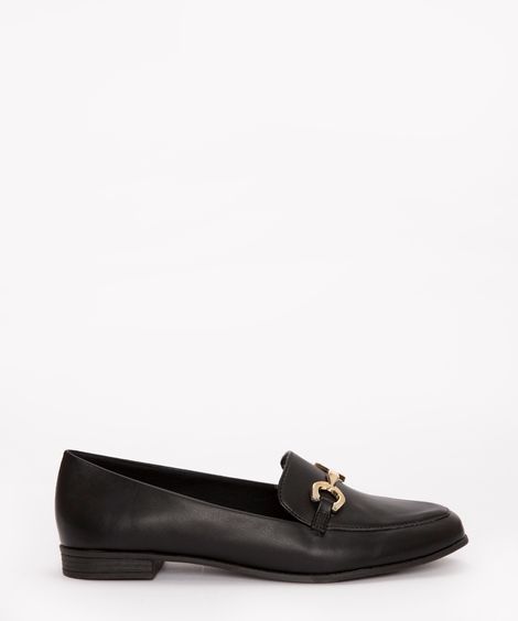 mocassim com fivela oneself preto