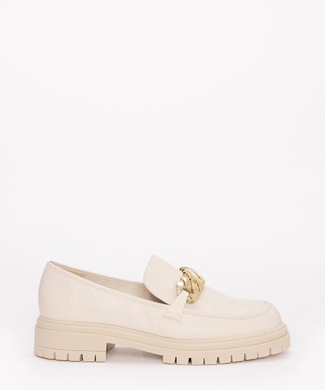 mocassim com corrente salto baixo oneself off white