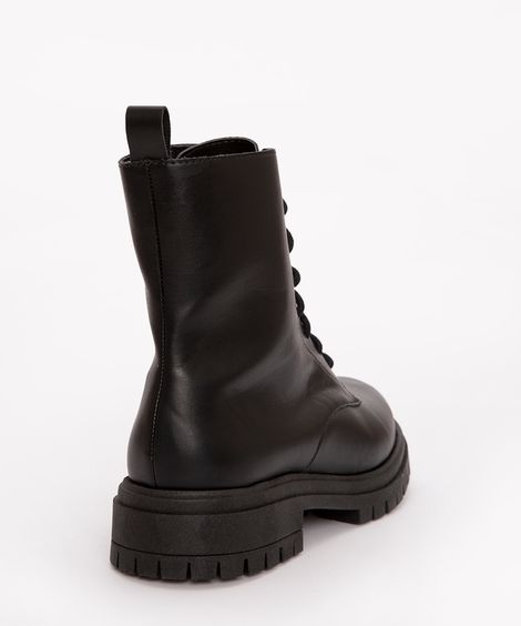 bota coturno com recorte salto baixo oneself preto