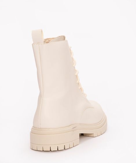 bota coturno com recorte salto baixo oneself off white