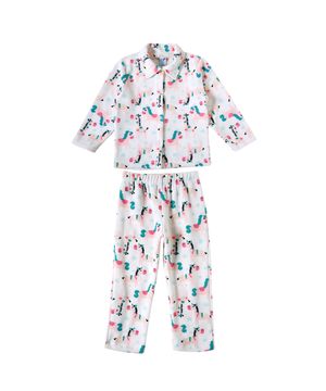 Pijama Longo Infantil Soft Bichos Divertidos  Off White Tip Top