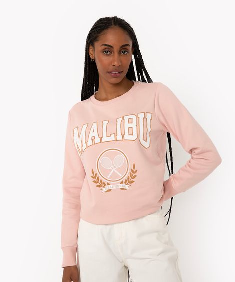 blusa de moletom Malibu rosa
