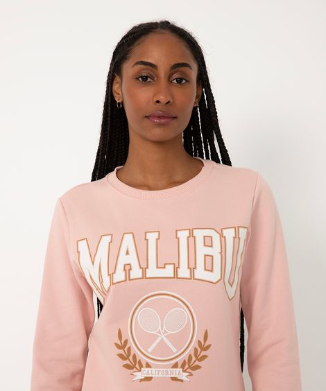 blusa de moletom Malibu rosa