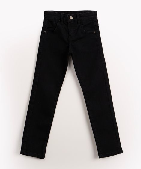 calça de sarja infantil com bolso preto