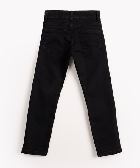 calça de sarja infantil com bolso preto