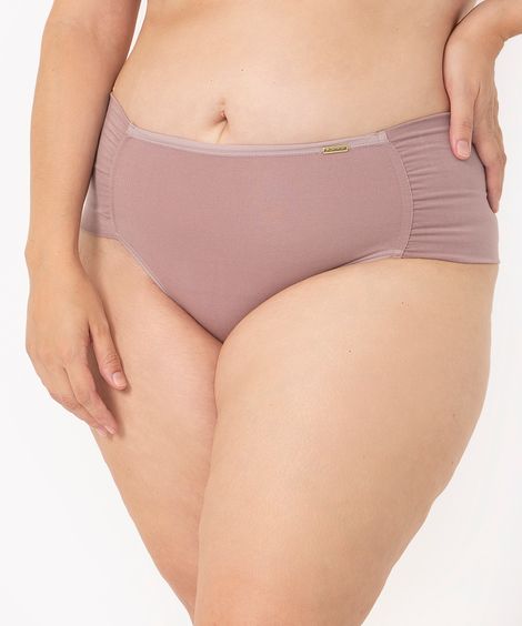 calcinha plus size caleçon bombom rosa