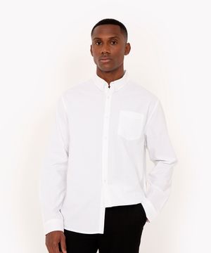 camisa comfort oxford manga longa BRANCO