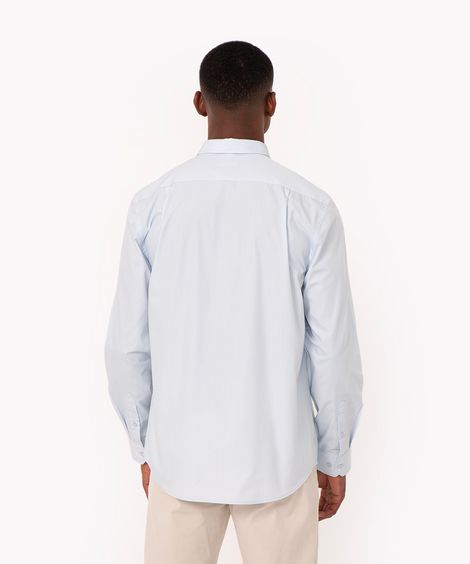 camisa manga longa azul claro