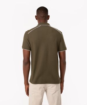 polo comfort com nervuras bicolor verde