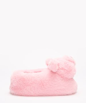 pantufa de pelúcia porquinho rosa