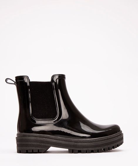 bota chelsea infantil tratorada cano baixo preta