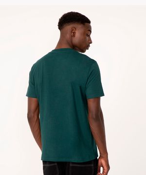 camiseta de malha new york manga curta verde