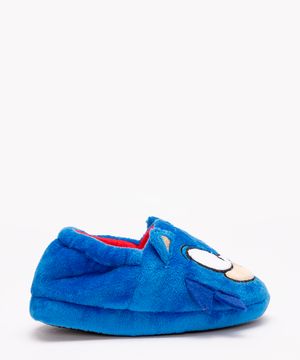 pantufa infantil sonic azul