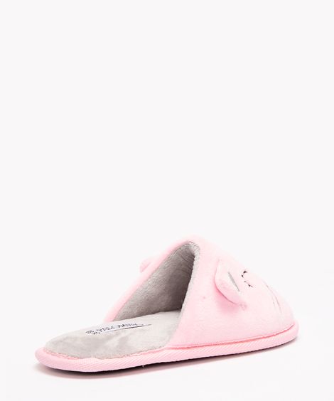 pantufa infantil chinelo gatinha rosa