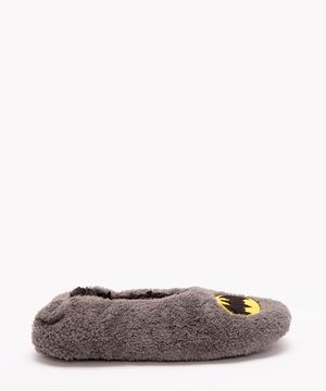 pantufa infantil sapatilha batman cinza escuro