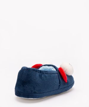 pantufa infantil de pelúcia monstro azul marinho