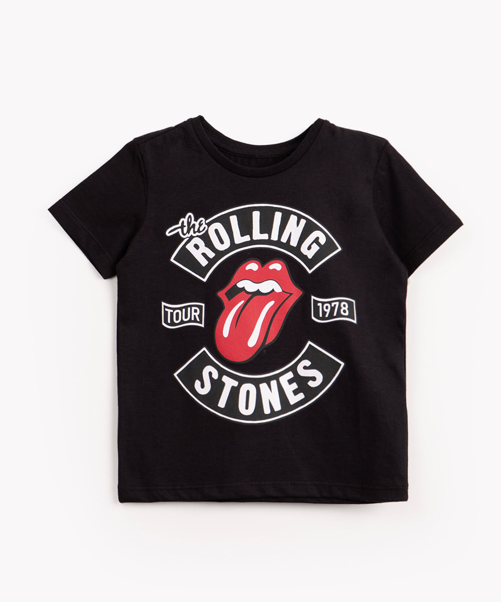 camisetademalhainfantilrollingstonesmangacurtapreta