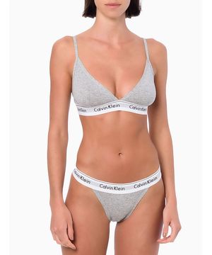 Top Triangulo Modern Cotton Calvin Klein Underwear Claro Mescla