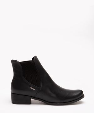 bota de couro cano curto bottero preto